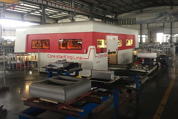 Core stacking line