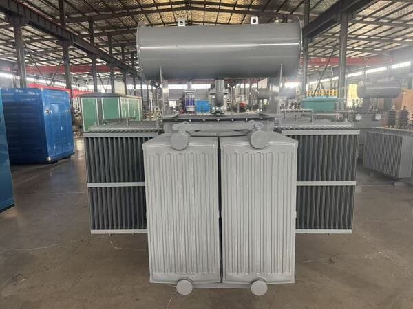 s11 1500kva transformer front view and cooling fins